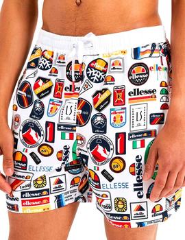 Bañador Ellesse estampado con escudos Roulle Swim Short