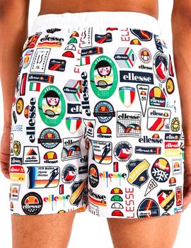 Bañador Ellesse estampado con escudos Roulle Swim Short