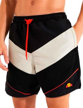 Bañador negro Ellesse con franja beige Asterion Swim Short