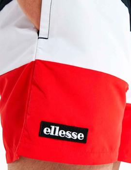 Bañador Ellesse Cielo Swim Short negro, blanco y rojo