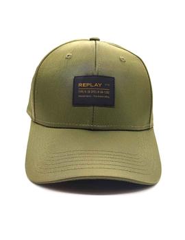 Gorra con parche Replay verde oliva para vestir