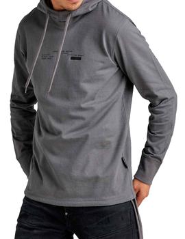 Sudadera suelta G Star Raw gris con capucha