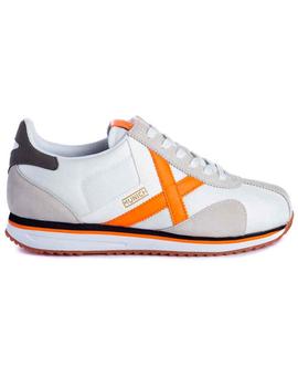 Zapatillas Munich blancas Sapporo 130 con la X naranja