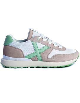 Zapatillas Munich para chica Sunset 17 blancas X verde menta