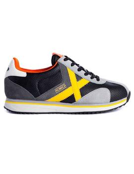 Zapatillas Munich negras con amarillo Sapporo 134