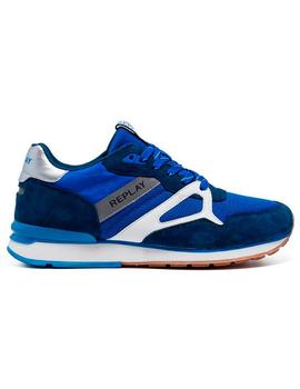 Zapatillas Replay Delt azul eléctrico para hombre