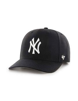 Gorra NY negra con bordado blanco B-CLZOE17WBP-BK