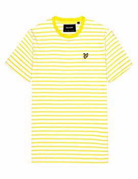 Camiseta amarilla de rayas Lyle Scott hombre