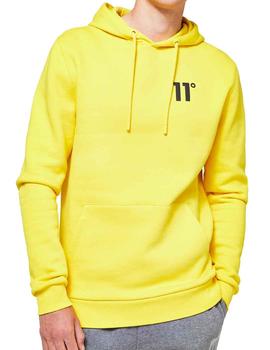 Sudadera amarilla 11 Degrees con capucha para hombre