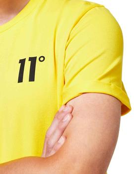 Camiseta amarilla ajustada al cuerpo de la ropa 11 Degrees