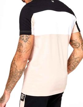 Camiseta rosa, blanca y negra 11 Degrees para hombre