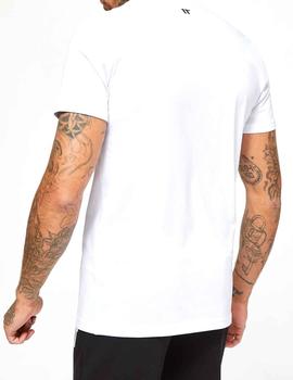Camiseta blanca 11 Degrees con logo degradado en relieve