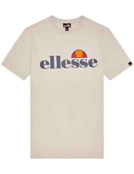 Camiseta con nombre grande en el pecho Ellesse Beige