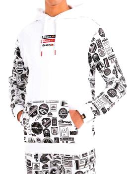 Sudadera con capucha Ellesse Endol blanca y negra