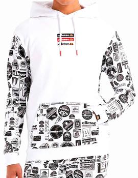 Sudadera con capucha Ellesse Endol blanca y negra