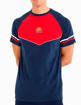 Camiseta Ellesse Mancina azul marino y rojo para hombre