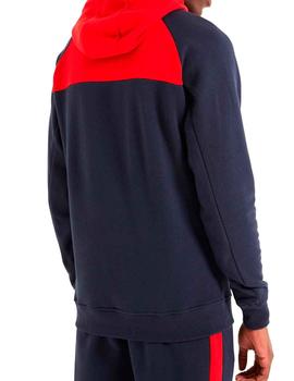 Sudadera con capucha Ellesse azul marino y rojo para hombre