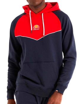 Sudadera con capucha Ellesse azul marino y rojo para hombre