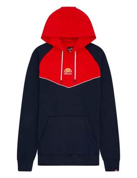 Sudadera con capucha Ellesse azul marino y rojo para hombre