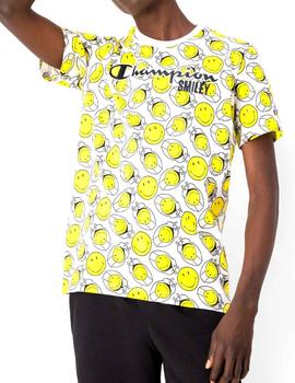 Camiseta Champion Smiley estampada con caras sonrientes