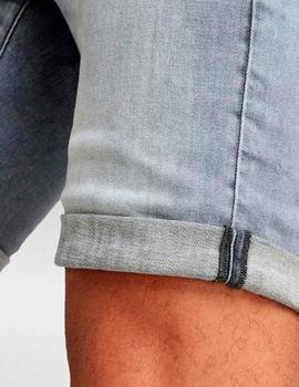 Pantalón vaquero corto G Star Raw gris para hombre