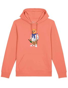 Sudadera capucha Baron Filou color coral oso Rolex