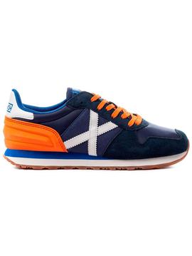 Zapatillas Munich Massana 357 azul con naranja