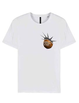 Camiseta blanca de basket Independent Republic