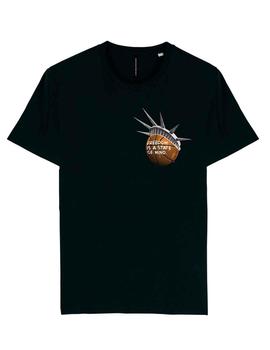 Camiseta Independent negra con balón de basket en el pecho