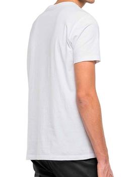 Camiseta Replay del perro blanca para hombre