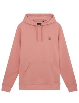 Sudadera de capucha Lyle Scott lisa color salmón