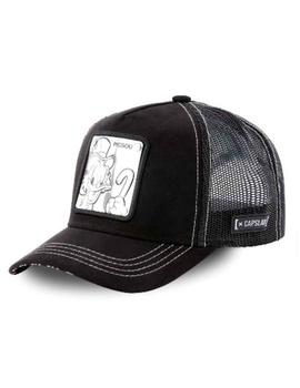 Gorra negra Capslab del Tío Gilito con parche de metal plata