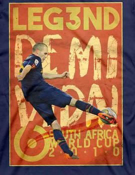 Camiseta Legend de Iniesta marcando el gol del mundial