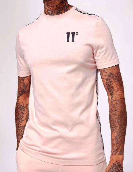 Camiseta rosa 11 Degrees para hombre | Envío