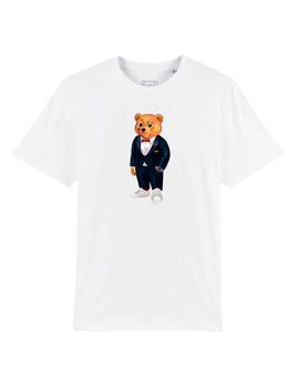 Camiseta Baron Filou XXXI blanca con oso vestido de traje